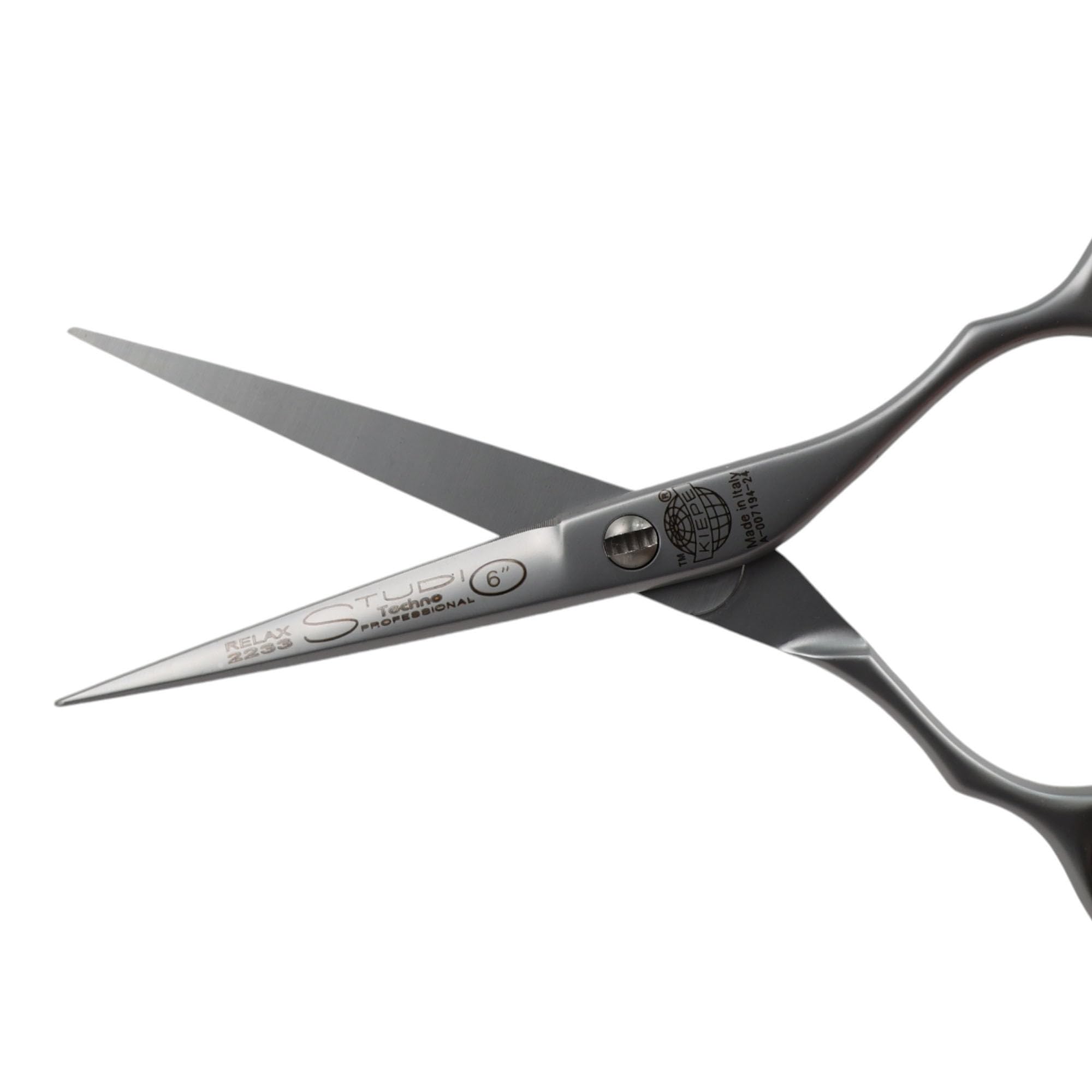 Kiepe 2233 Studio Techno Relax Tijera profesional de corte 6 pulgadas – Tijera ergonómica de acero inoxidable para un corte preciso y suave, Made in Italy