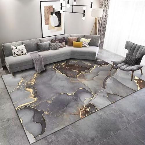 RUGMRZ Alfombra Bebe Habitacion de área Decorativa Simple Antideslizante y Lavable en la Sala Estar Niños Juego Gris Acolchada Infantil Decoración Hogar Dormitorio Recibidor150x150CM