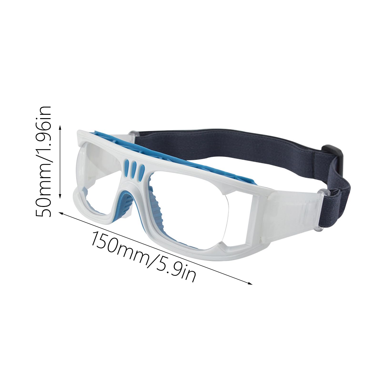 Gafas deportivas protectoras con correa ajustable para baloncesto, fútbol, deportes, lentes reemplazables