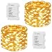 Koopower 2 Pack 36ft 100 LEDs Outdoor String Lights Battery Operated Fairy Lights 8 Mode Waterproof Copper Wire Lights for Bedroom, Garden, Easter, Xmax Decoration Warm White (Remote and Timer)
