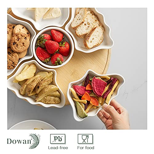 Dowan 360° Rotatable Serving Tray And Platters, 12 Inch Divided Serving Bowls For Party, Kitchen Decor, Removable Serving Dishes For Chips And Dip, Fruit thumb #7