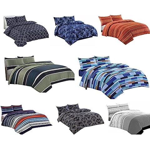 London Dream Luxury Printed Maximus Black/White King Duvet Cover Set with 2 Pillowcases, Polycotton Reversible Geometric Quilt Bedding Sets (King: 230 x 220 cm) Cover