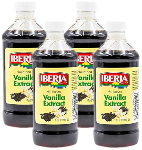 Iberia Imitation Vanilla Extract, 8 Fl Oz (Pack of 4)
