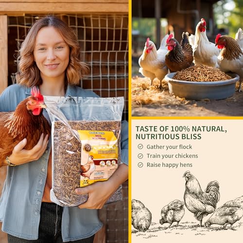 BUNTIE WORMS 10LB Dried Mealworms, 100% Natural, Non-GMO Meal Worms, Dried for Chickens, Wild Birds, Reptile, Hamster, Hedgehog, Pigeon - Image 6