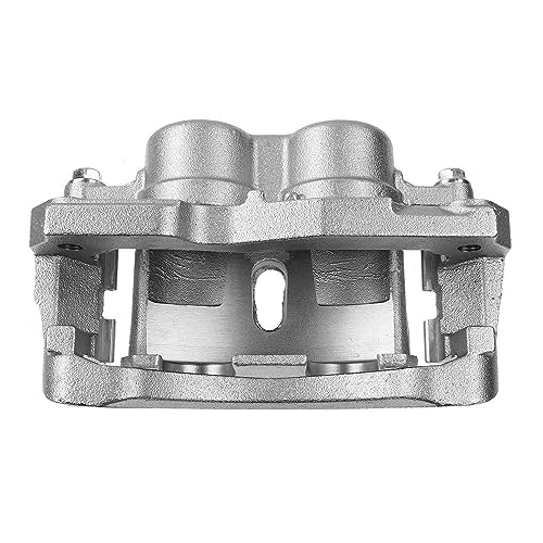 Image of Detroit Axle - Front Right Brake Caliper for 01-06 Chevrolet Silverado 3500 | GMC Sierra 3500, 2007-2010 Sierra Silverado 3500 HD, Express Savana 3500 4500 Passenger Side Brake Caliper w /Bracket