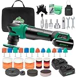 BATOCA S4 Cordless Mini Car Polisher Buffer Machine Rotary & Dual Action Polishing Machine Small Sander for Car detailing with 2x 12V 2.5Ah Battery 1&3inch Buffing Pad Polish Kit 4 Speeds 2000-5500RPM