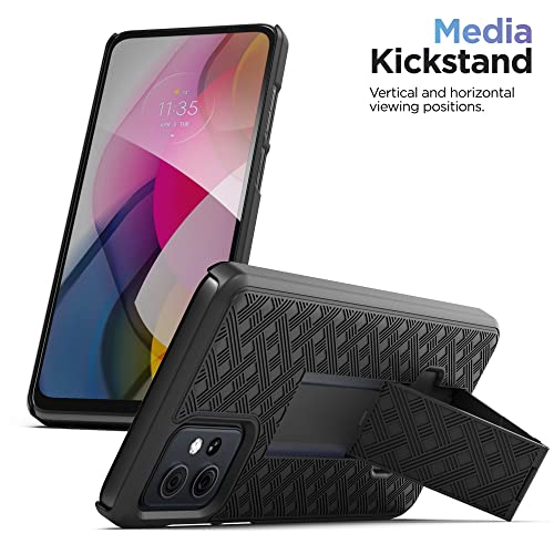 Encased-DuraClip-for-Moto-G-Power-5G-Belt-Case-with-Holster-Clip-and-Kickstand-Motorola-G-Power-5G-2023-Black