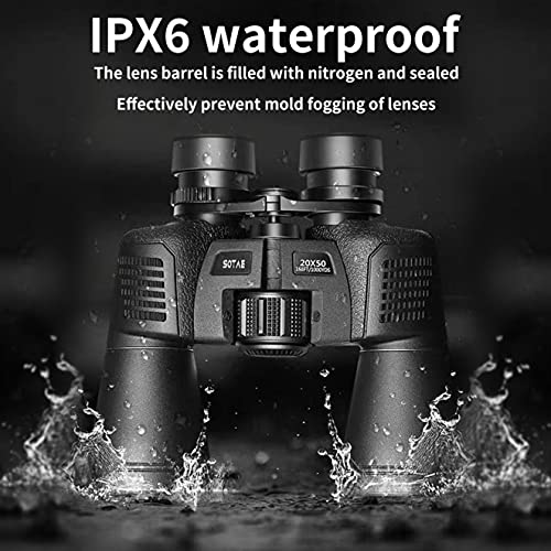 Fernglas für Erwachsene, 20 x 50, HD, professionell/wasserdicht, beschlagsicher, mit Nachtsicht bei schlechten… – Bild 4