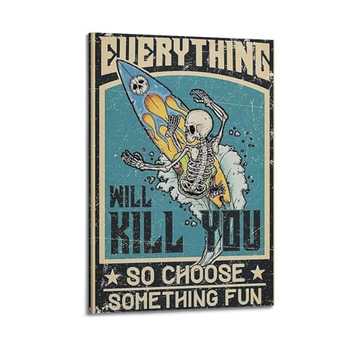 Poster sur toile Everything Will Kill You pour sublimer un salon vintage