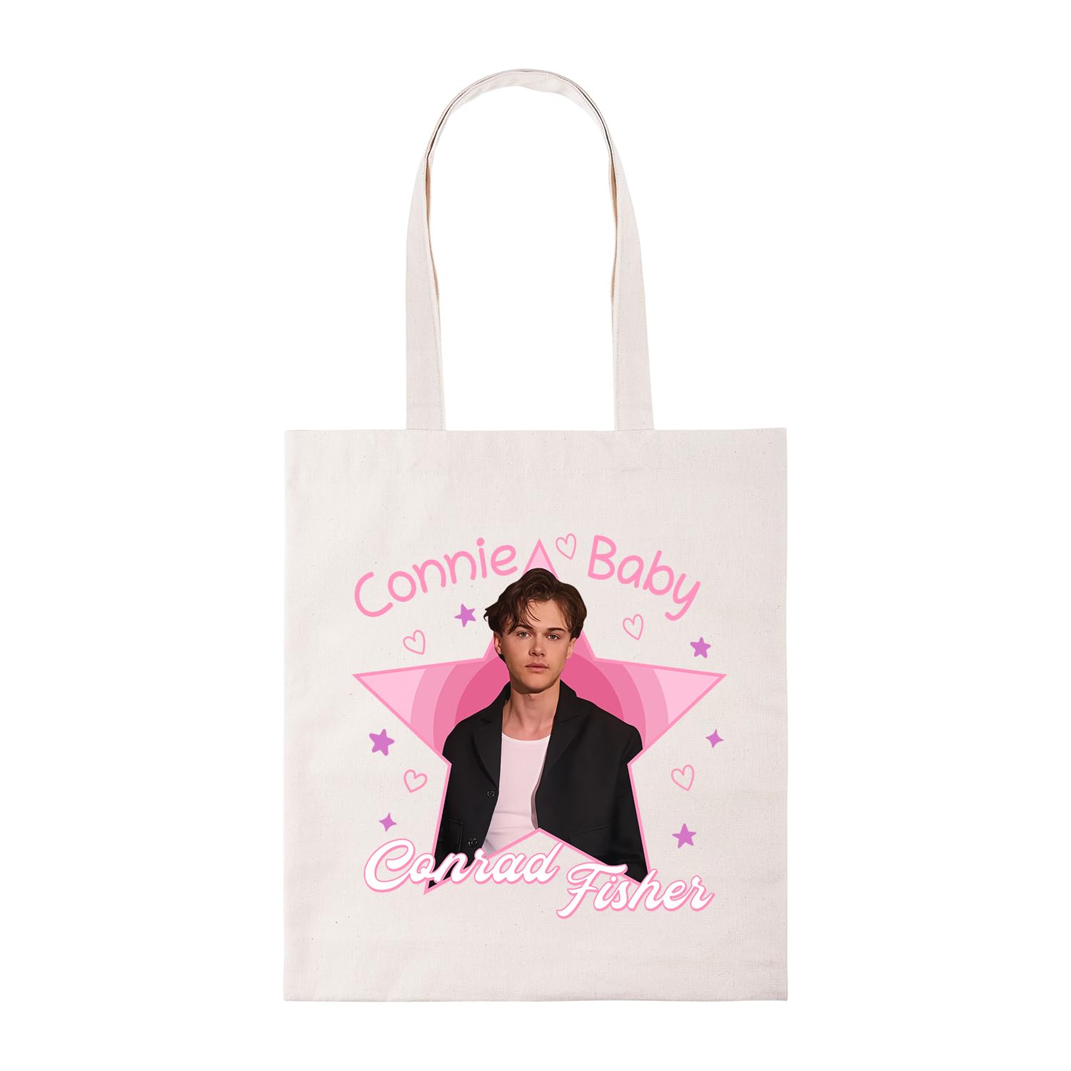 New Spirit Original Connie Baby Conrad Fisher tote bag cotton shopper shopping bags reusable, meme novelty trend trending fisher brothers