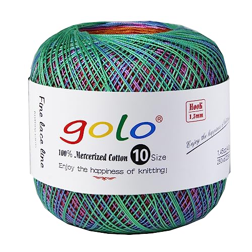 golo Crochet Thread Size 10 Multicolored Yarn for...