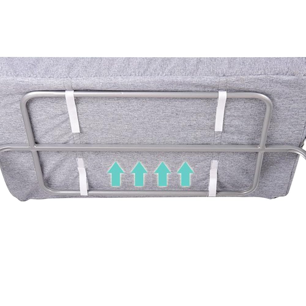 HUOLE Camita para niños hasta 25 kg 5 Regulación Gradual de la Altura 2 Ruedas para desplazar Organizador Mosquitera,Cuna Colecho 2 en 1, 96 * 57 * 77cm-Gris