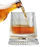 Diseño digno de exhibición: el vaso de whisky presenta una elegante forma alta y cortes en múltiples ángulos, lo que crea un estilo de vidrio tallado artístico que mejora el atractivo visual y complementa cualquier bar o comedor en casa, lo que lo hace perfecto para exhibir durante reuniones u ocasiones especiales.