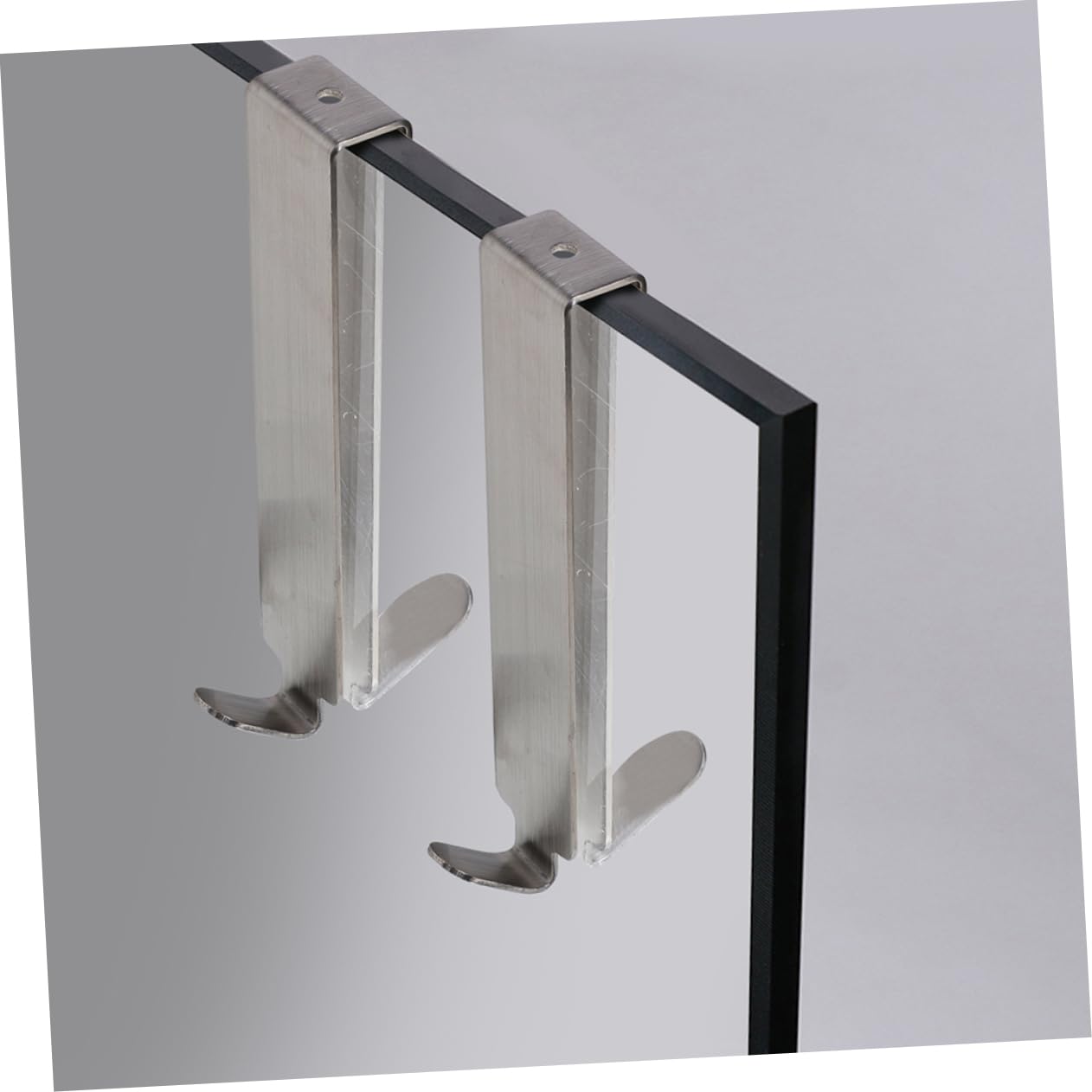 CHILDWEET 5 Ganchos de Acero Inoxidable Organizan Baño sin Taladrar para Puerta de Ducha, Colgadores de Toallas de Doble Cara, Plata