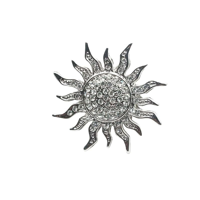 syga Men's Suit Chest Brooch Fashionable Rhinestone Decoration Diamond Clothing Accessories(Silver)-picture-26