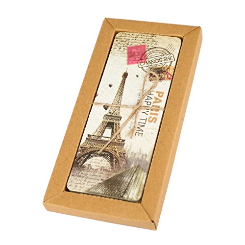 Twone European Travel Postcard Bookmark Set with 30 Bookmarks Featuring Vintage Scenes - with Eiffel Tower, Paris, Rome, London & More