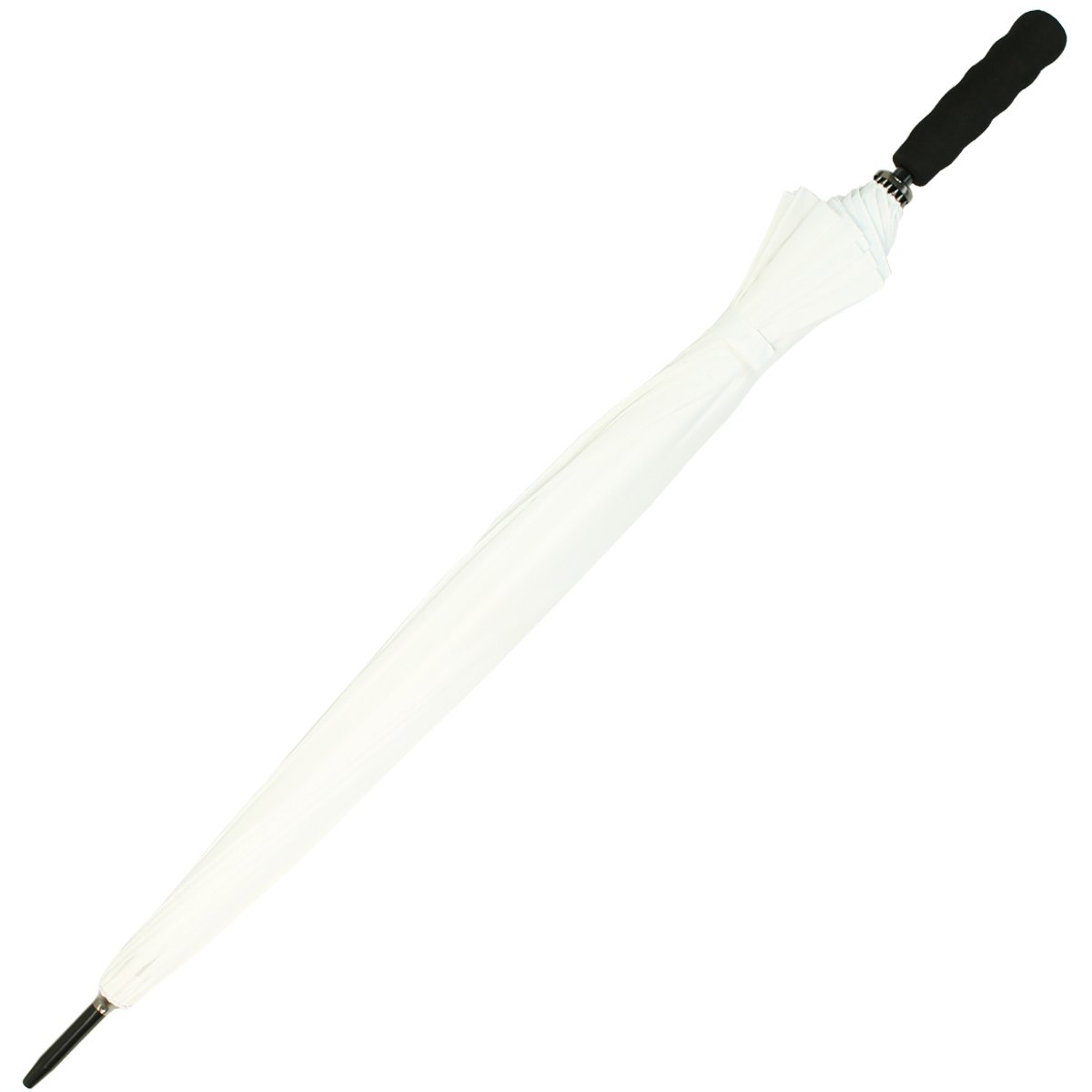iX-brella - Ombrello XXL leggero a 16 raggi, con comoda impugnatura morbida, diametro 1,29 metri, bianco, 129, Ombrello per partner con aprimano.