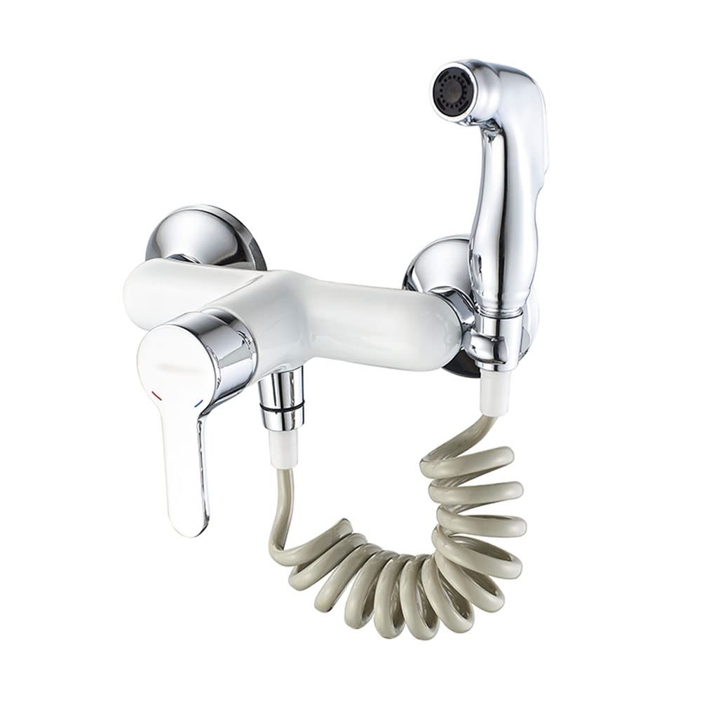 Set douche spray bidet blanc pour une fraîcheur WC naturelle au quotidien