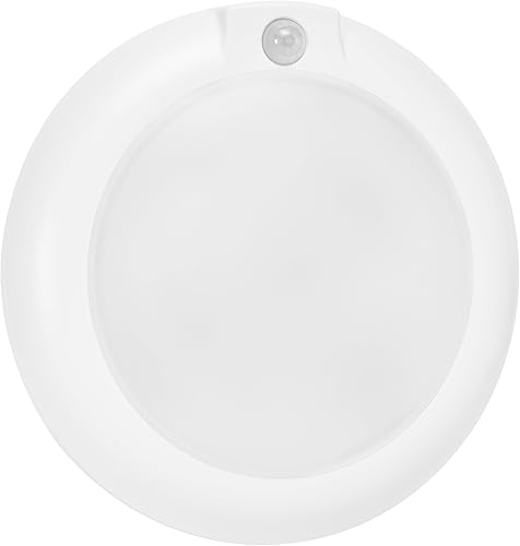 Miniatura 2 de Maxxima Lámpara LED de montaje de techo con sensor de movimiento redondo de 6 pulgadas, luz diurna de 5000 K, luz de 700 lúmenes de cúpula para