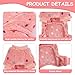 Sebaoyu Fleece Dog Sweater for Small Girl Boy Winter Cute Warm Pajamas Polka Dot Pet Clothes Puppy Yorkie Cat Tiny Outfit Pjs 4 Legs Jumpsuit(Pink,XXX-Small)