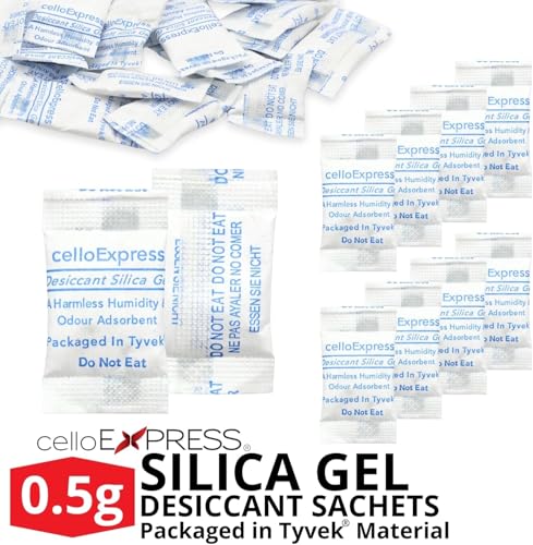 Bolsas de gel de sílice de 0,5 g celloexpress para evitar el moho y la humedad 3