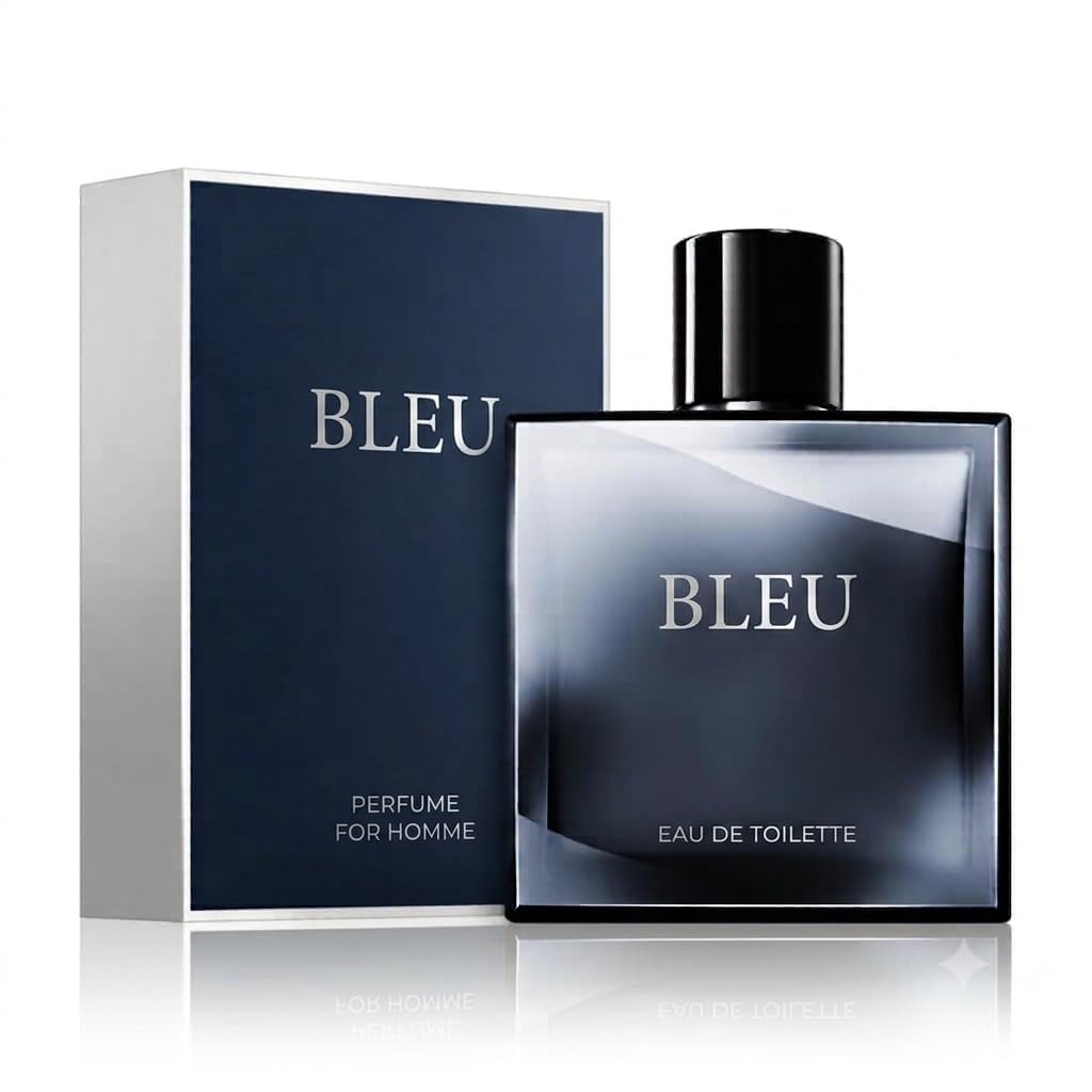 BLEU Eau De Toilette Perfume for Men, Long Lasting Refreshing Fresh Aquatic & Woody Fragrance, Premium Luxury Everyday EDT Spray Body Cologne, 100ml-image-25