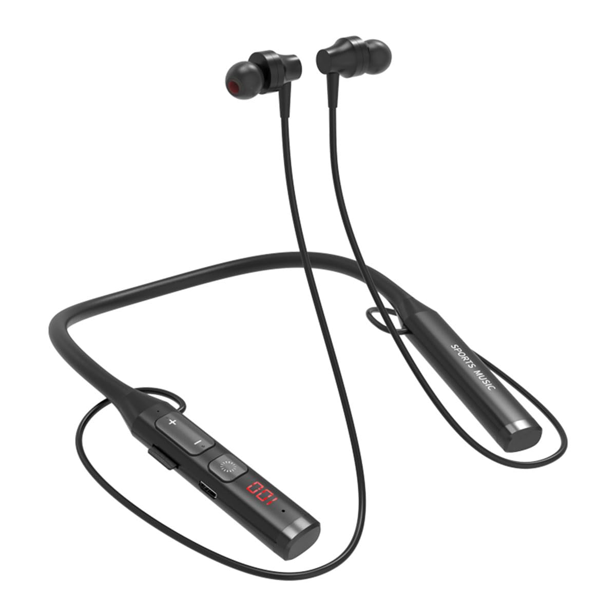 IKXO Bluetooth Headphones Wireless Earbuds w Mic in-Ear Magnetic Neckband Earphone HiFi Stereo Deep Bass Noise Cancellation Headsets