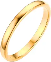 Aliança de Casamento Banhada a Ouro 18k Noivado Classica Fina 1,9mm Slim Original