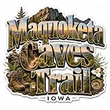 Maquoketa Caves Trail Iowa Kiss-Cut Vinyl Sticker...