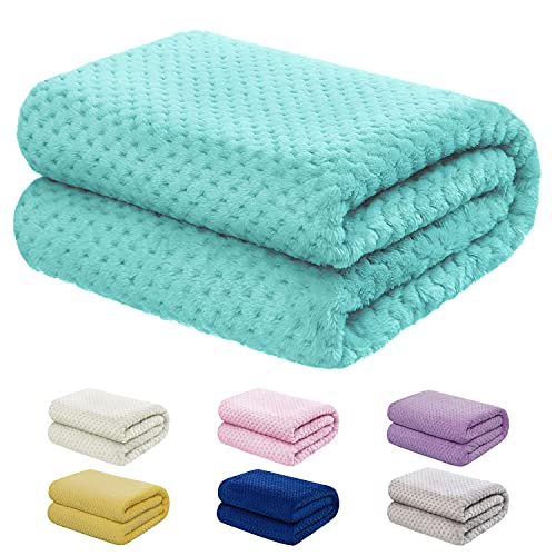 Image of Baby Blanket for Girls and Boys - 30”x40” Ice Blue - Toddler Blankets - Kids Throw - Newborn Blankets - Soft Lightweight Fleece for Bed, Crib, Stroller