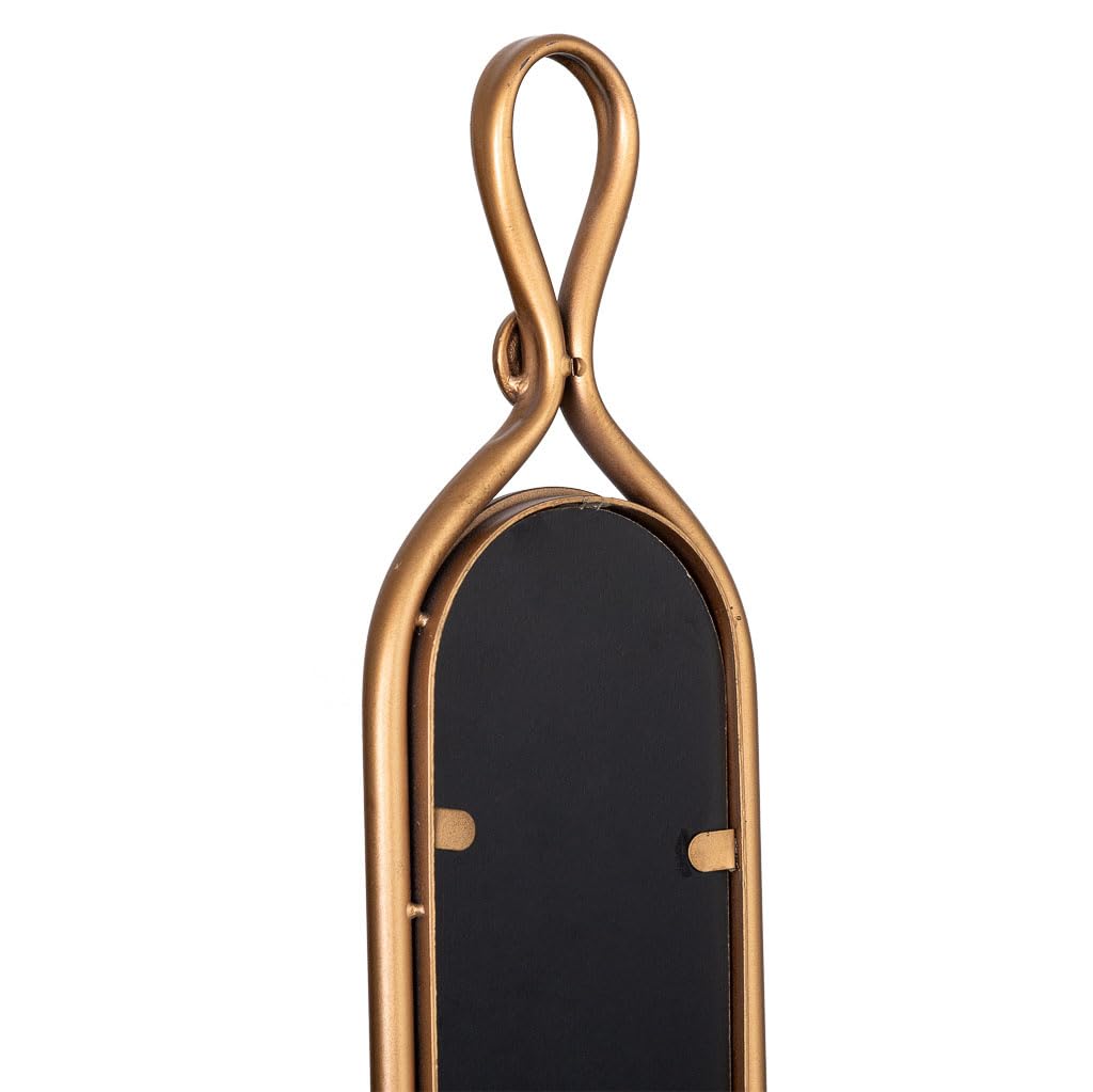 Candelabro de Pared de Metal Envejecido Dorado 26x13x62h cm