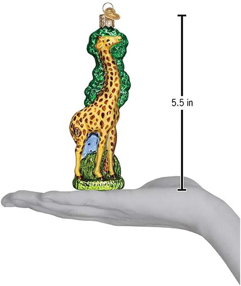 Old World Christmas Ornaments Giraffe Glass Blown Ornaments for Christmas Tree - Image 4