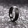King Will Mens 6mm Black Matte Finish Tungsten Carbide Ring Domed Engagement Wedding Band Comfort Fit 8.5 #2