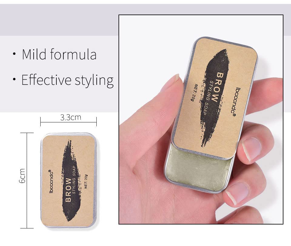 ieron Eyebrow Soap Brows Styling Soap Long Lasting Water-resistant with Brush for Eyebrow Make-up Beauty, colorless, 20 g (Pack of 1) - Image 2