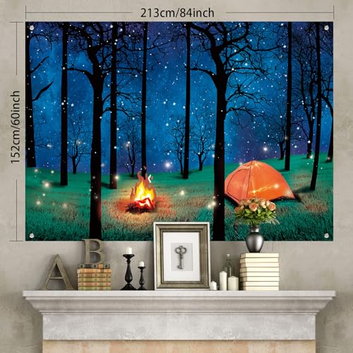 Fondo Fotográfico Camping Bosque Blulu 7x5 ft miniatura 2