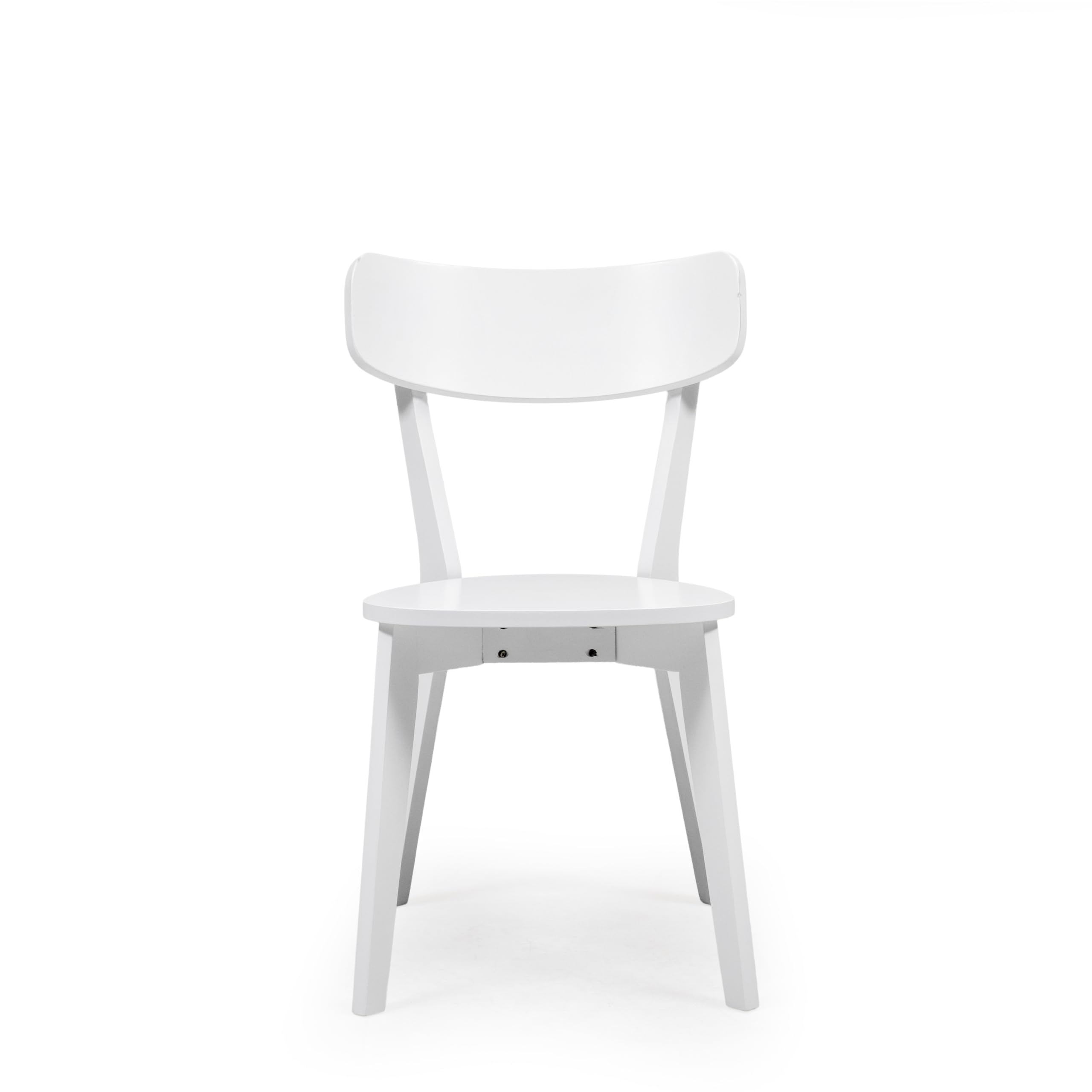 Homely® | Conjunto de Comedor Cody con Mesa Rectangular 120x70 cm. y 4 Sillas, | Madera lacada Blanco | Estilo Nórdico-Escandinavo | Madera Maciza y MDF | Pack de Mesa y sillas Informal y económico