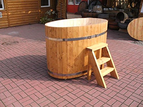 JUNIT 800L ovale Badewane Saunatauchbecken D. ca.160x95cm, Höhe 110cm. Tauchbecken Bottich Wasserfass Regentonne