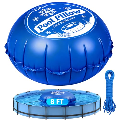 EPN 8Ft Pool Pillows for Above Ground Pools 0.5mm Thick PVC Winter Pool Pillows for Above Ground Pools Cold-Resistant Pool Cover Air Pillow Ice Equalizer for Winter Pool Closing Kit