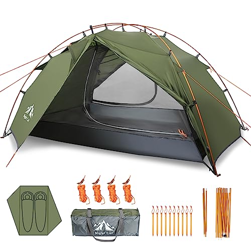 Night Cat 2 Man Camping Tent Waterproof 2 Person Backpacking Tent Double Layer Easy Set Up Lightweight For 4 Seasons Camping Hiking Garden
