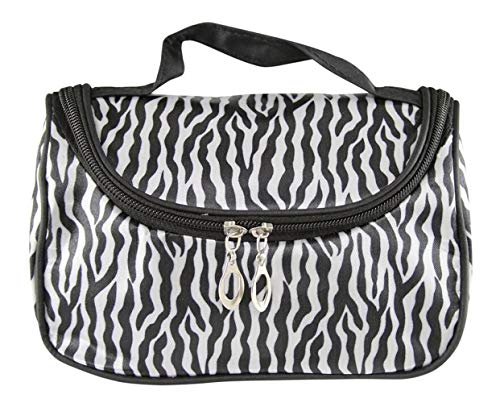 Preisvergleich Produktbild Kosmetiktasche, Multifunktions-Reise-Kosmetiktasche Zebra-gestreifte Make-up-Tasche Kulturbeutel Schwarz + Weiß