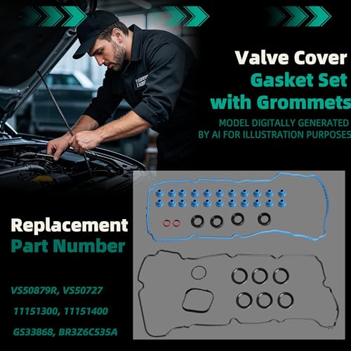 Image of Valve Cover Gasket Set VS50879R for Ford f-150 for Ford Expedition for Transit 150 250 350 for Lincoln Navigator 2013-2020 3.5L V6, 38PCS