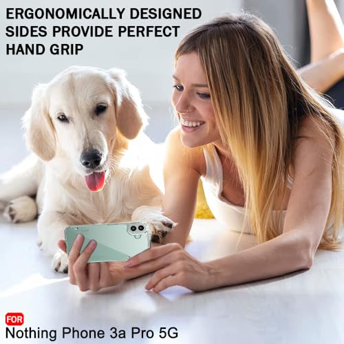 Image of TheGiftKart Crystal Clear Back Cover Case for Nothing CMF Phone 1 5G | 360 Degree Protection | Shock Proof Design | Transparent Back Cover Case for Nothing CMF Phone 1 (PC & TPU, Transparent Bumper)