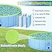 KHOLEZ Hundepool, 120 x 30CM Hundebadewanne für Große Kleine Hunde, Faltbarer Hund Planschbecken für Kinder, Tragbar Swimmingpool Schwimmbecken rutschfest mit Badebürste Ablassventil PVC-Aufnäher x 4