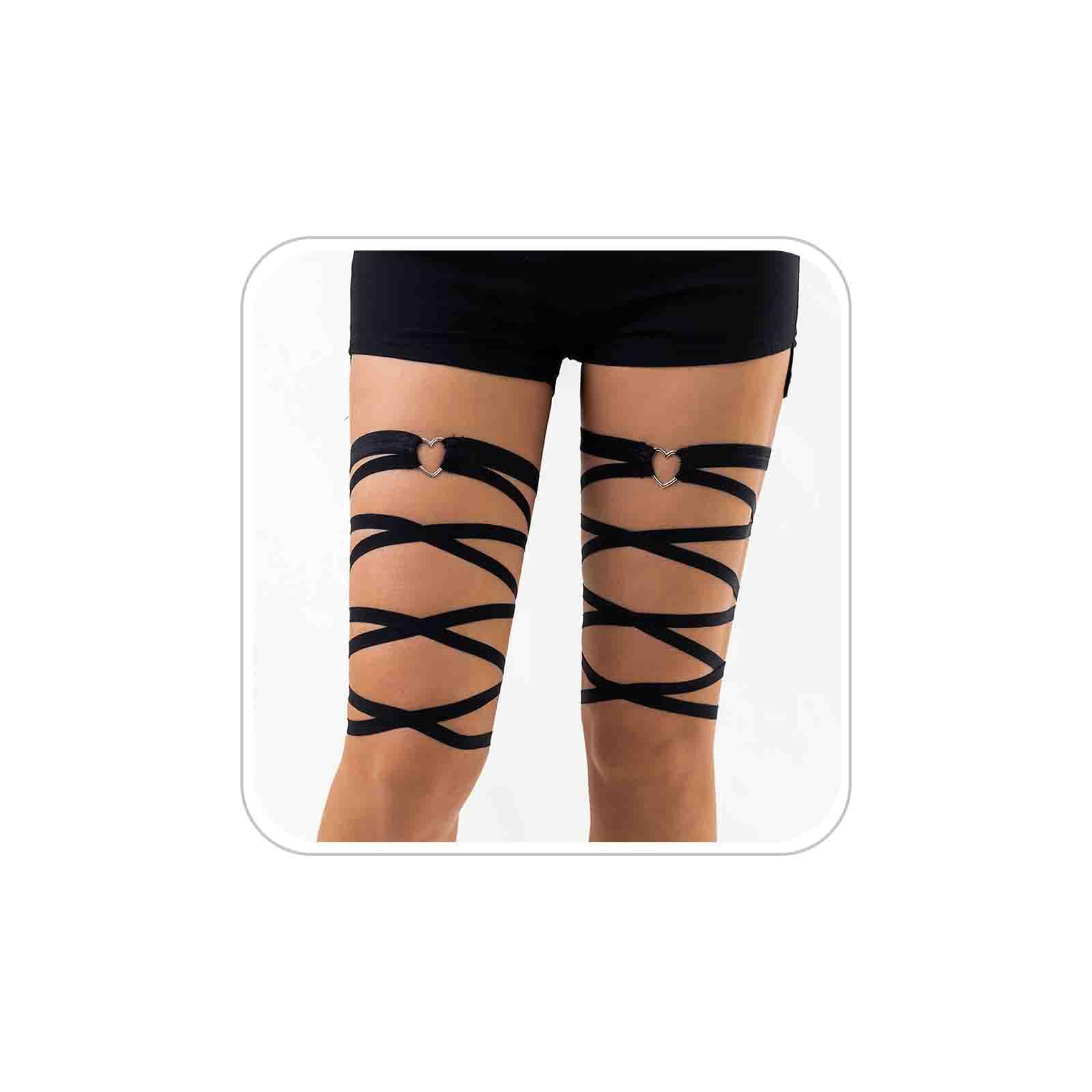 Giarrettiera Reggicalze Donna Reggibile - Nero, Per Taglie Forti, Con Fibbia | Set Di 2, Elegante E Sensuale - Foto 6