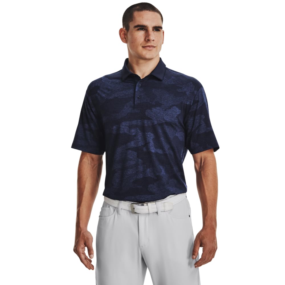 Under Armour Men's (410) Midnight Navy / / Midnight Navy Underarmour'splayoff2.0shortsleevejacquardpolo, ,Medium