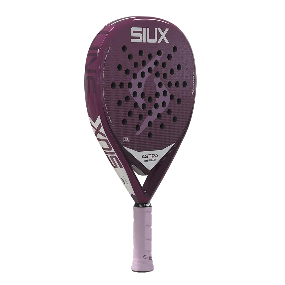 Siux - Pala de Pádel Astra Hybrid Air 2026 Violeta Forma Lágrima - Control y Potencia