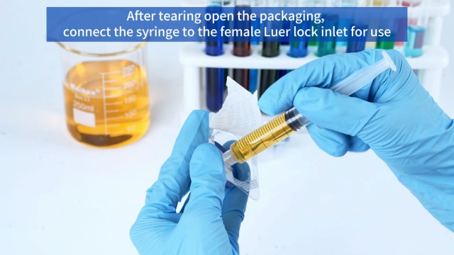 Image of Sterile Syringe Filters PES 0.22m, Double-Layer 33mm Hydrophilic Membrane | Individually Packed Syringes Filter, Pack of 10 for Lab Filtration Use, Female Luer Lock & Male Luer Slip