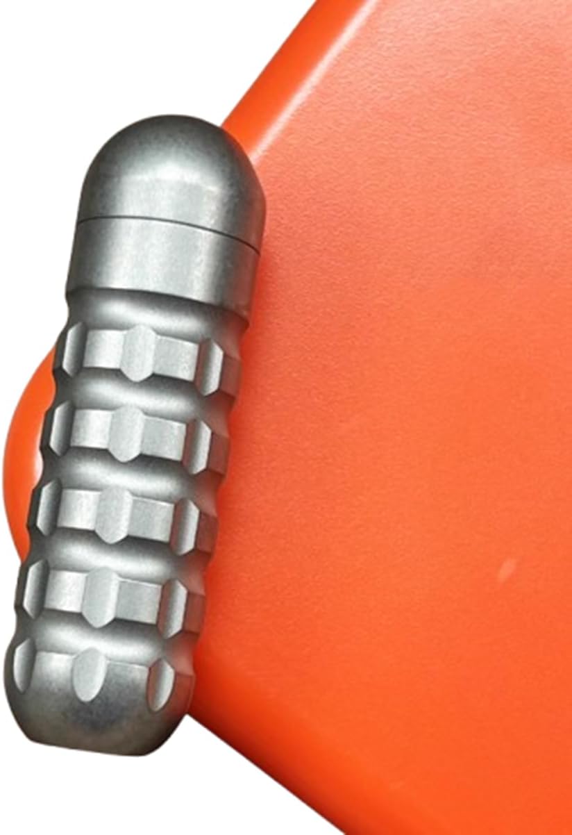Titanium Keychain Pill Holder Mini Daily Pill Box Pendant Container Waterproof Metal Case Bottle Portable Organizer (Big)