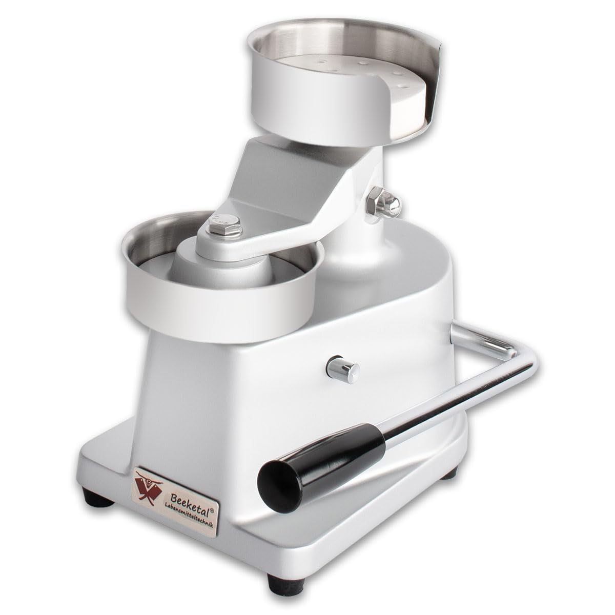 Beeketal 'BPP-3P' Hamburgerpresse Patty Maker für 10 cm Hamburger Patties | Profi Burgerpresse aus Alu und Edelstahl mit rutschfesten Gummifüßen | Inkl. 500 Stück Antihaft Trennblätter