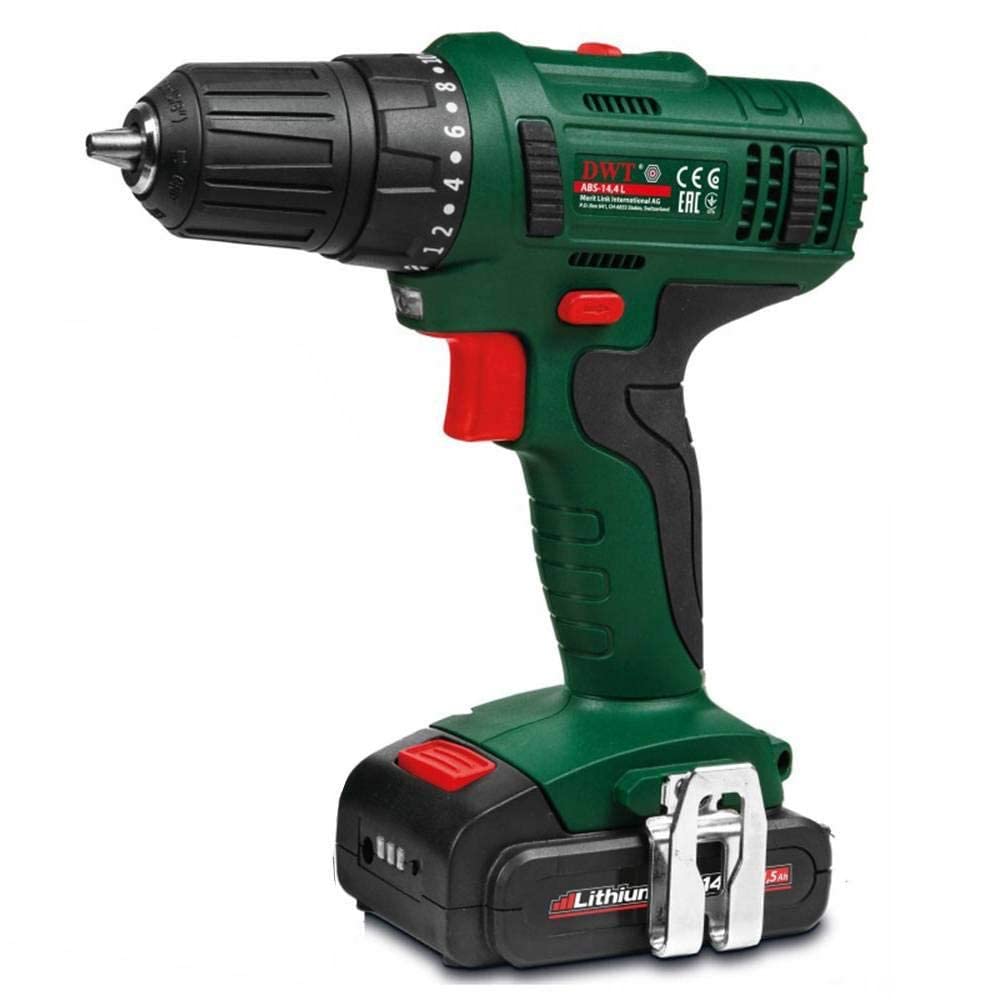 DWT Cordless Drill ABS-14.4L-2 with dimensions